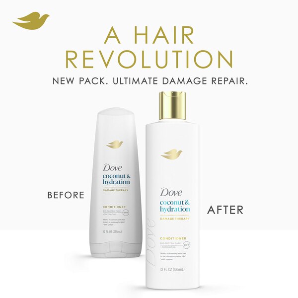 Dove Coconut & Hydration Damage Therapy Conditioner, 12 OZ