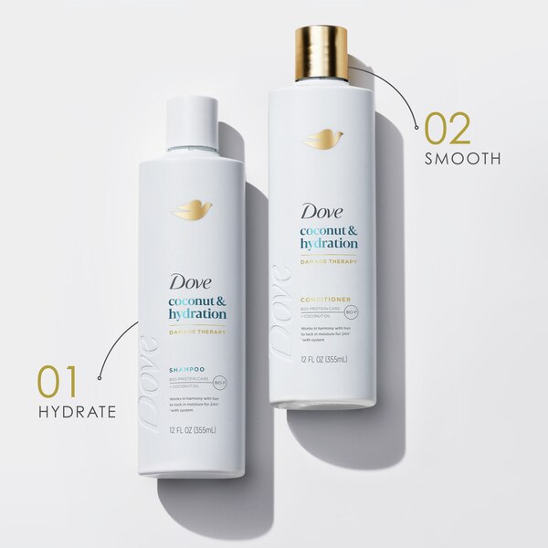 Dove Coconut & Hydration Damage Therapy Conditioner, 12 OZ