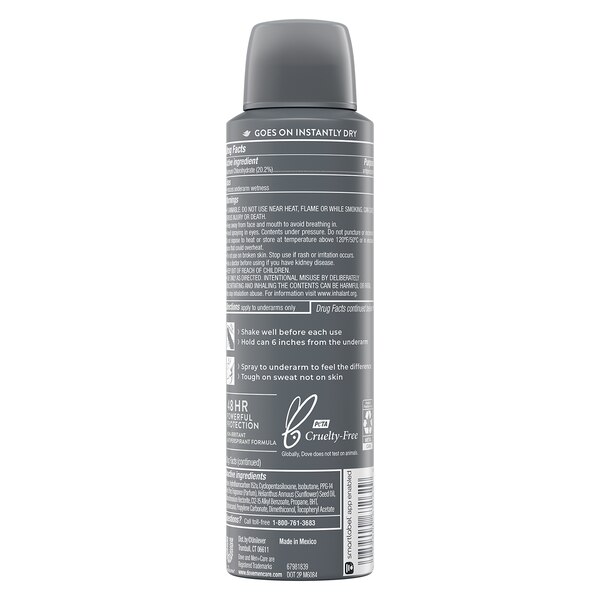 Dove Men+Care Stain Defense Fresh Antiperspirant Dry Spray, 3.8 OZ