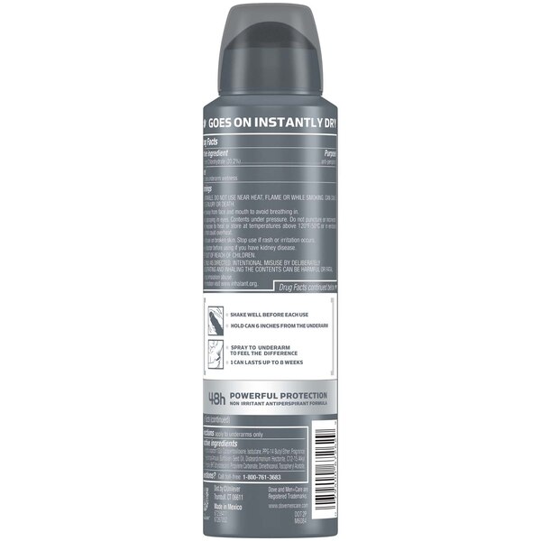 Dove Men+Care Stain Defense Fresh Antiperspirant Dry Spray, 3.8 OZ