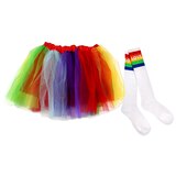 ABG Love is Love Adult Tutu & Tube Socks Set, One Size, thumbnail image