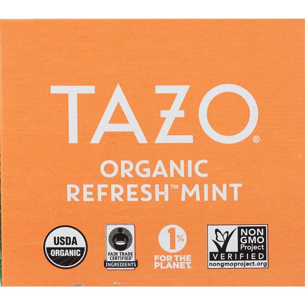 Tazo Herbal Caffeine-Free Refresh Mint Tea Bags For a Refreshing Beverage, 20 ct