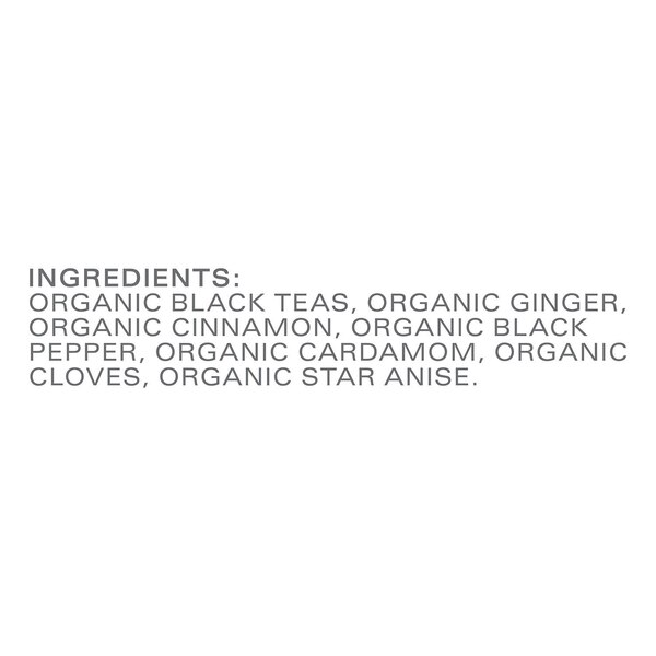 Tazo Organic Chai Moderately Caffeinated Morning Drink Black Tea Bags For a Warm Spiced Chai, 20 ct
