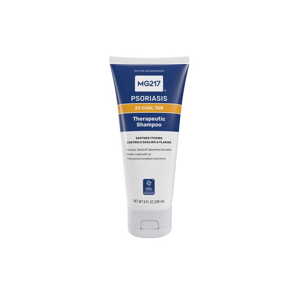 MG217 Psoriasis Therapeutic Shampoo with 3% Coal Tar, 8 OZ