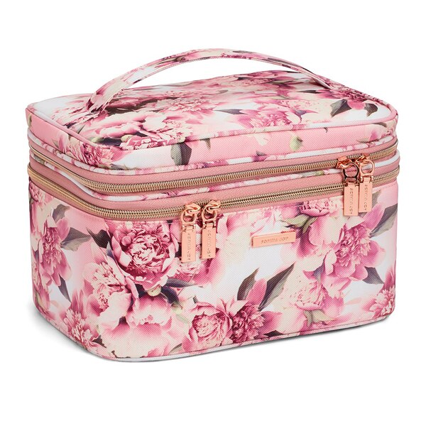 Sophia Joy Floral Double Zip Train Case