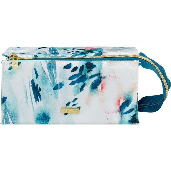 Scunci Fold-Flat Toiletry Bag, Watercolor Floral