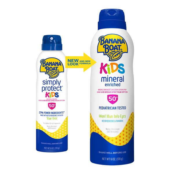 Banana Boat Kids Mineral Enriched SPF 50 Sunscreen Spray, 6 OZ