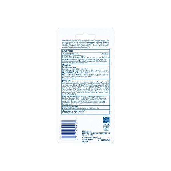 Banana Boat Kids Sport Sunscreen Stick, SPF 50+, 0.5 OZ