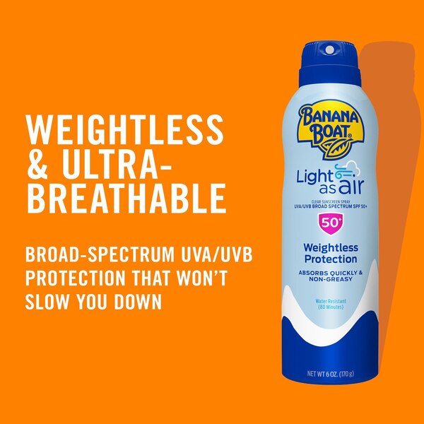 Banana Boat Light as Air SPF 50 Sunscreen Spray, 6 OZ