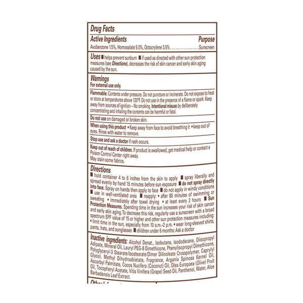 Banana Boat Dry Oil Sunscreen Spray, SPF 15, 6 OZ