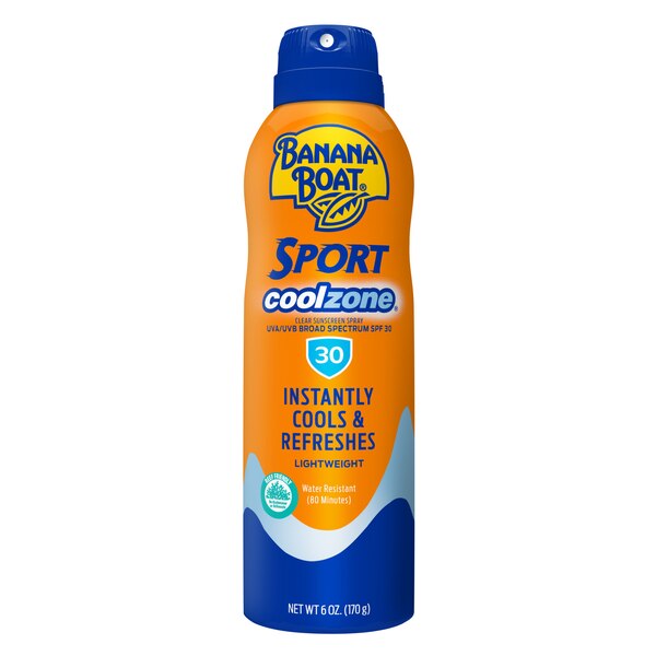 Banana Boat Sport Cool Zone Clear Sunscreen Spray, 6 OZ