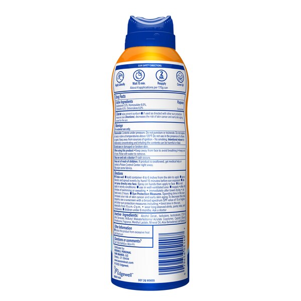 Banana Boat Sport Cool Zone Clear Sunscreen Spray, 6 OZ