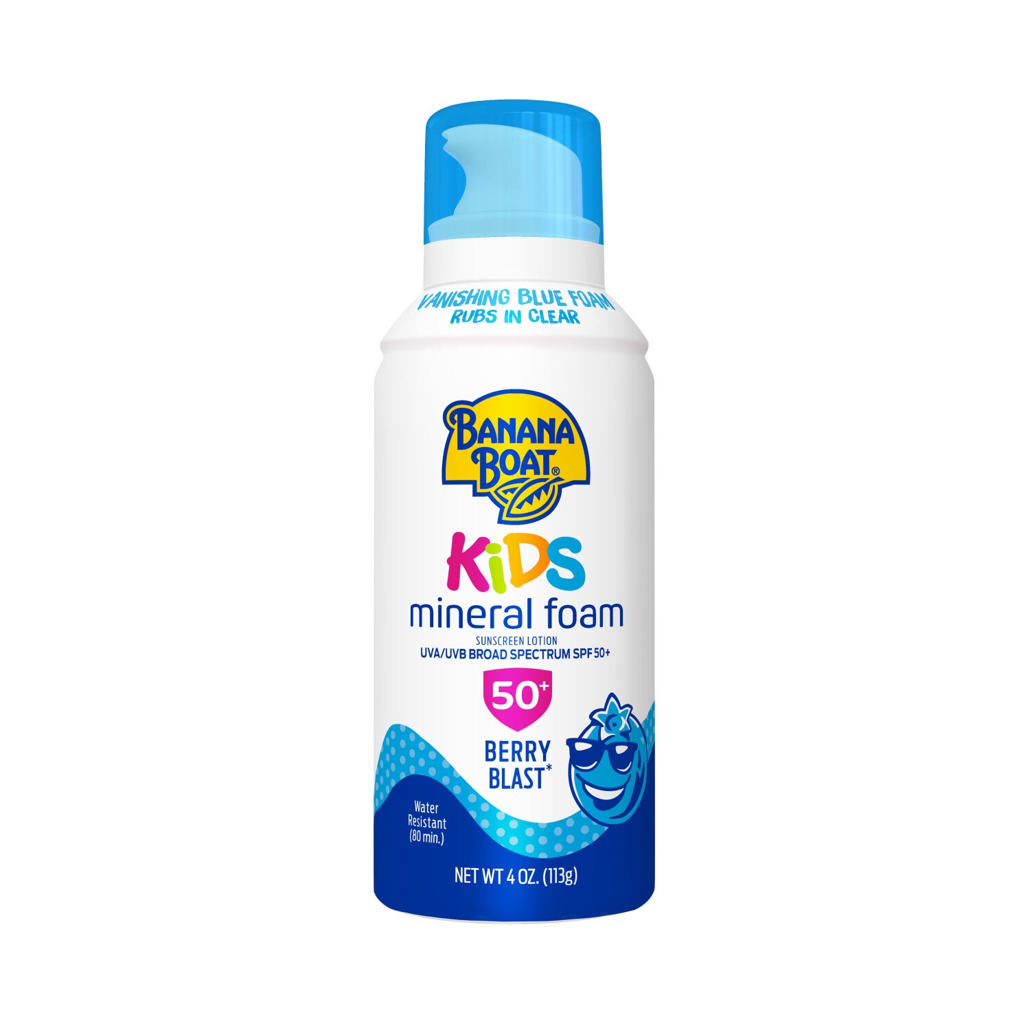 Banana Boat Kids Mineral Foam Sunscreen SPF 50, 4 OZ