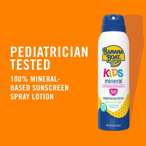 Banana Boat Kids 100% Mineral Sunscreen Spray SPF 50, 5 OZ
