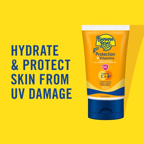 Banana Boat Protection + Vitamins Moisturizing Sunscreen Lotion SPF 50, 4.5 OZ