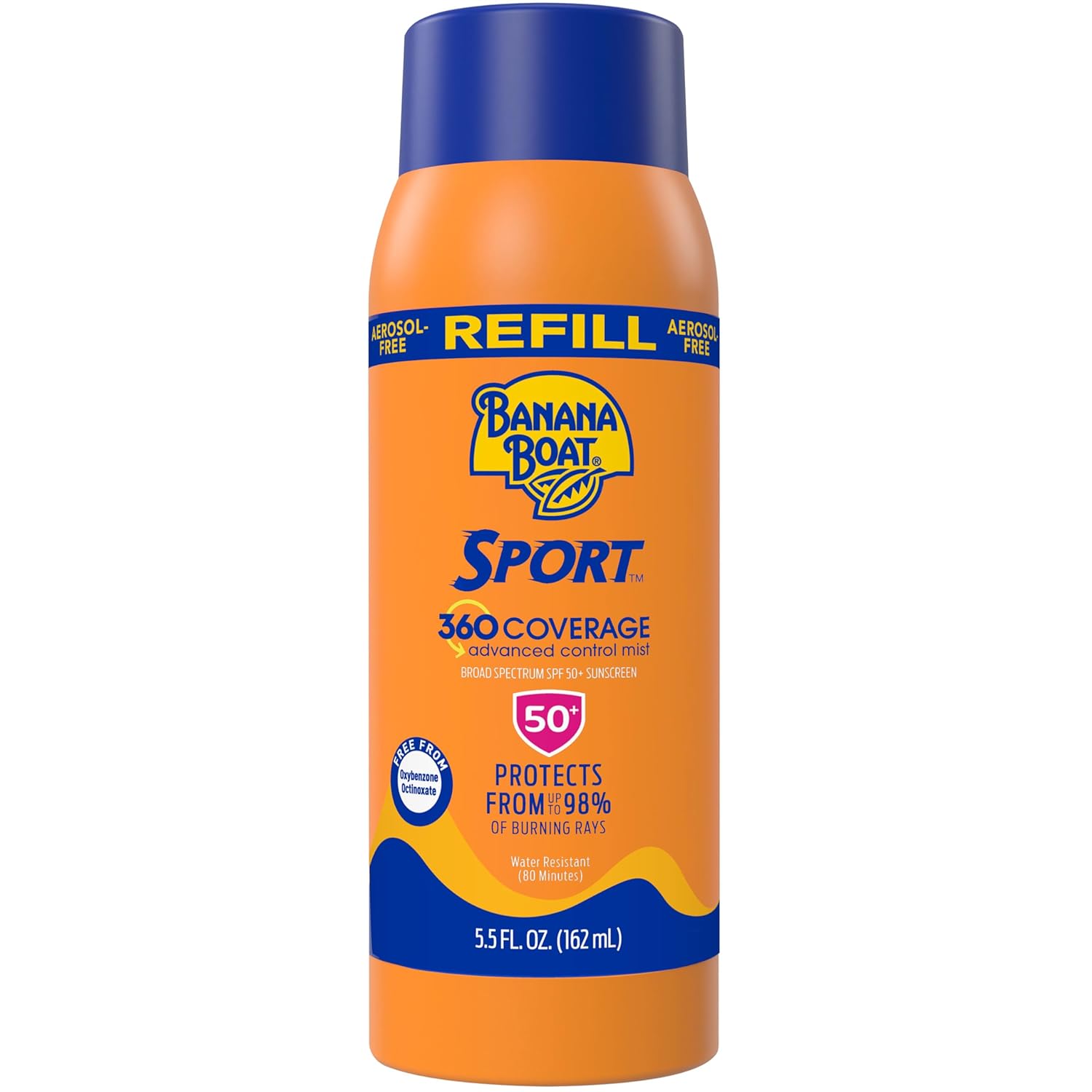 Banana Boat Sport 360 Coverage Sunscreen Mist Refill, SPF 50+