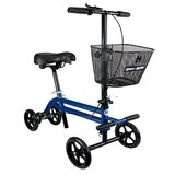KneeRover Evolution Steerable Seated Scooter Mobility Knee Walker in Blue, thumbnail image