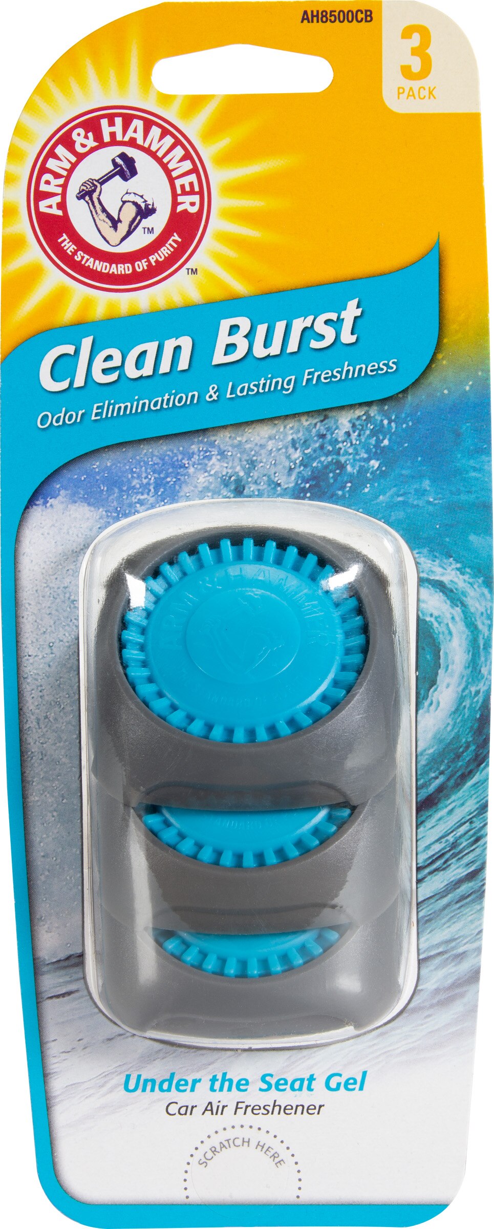 Arm & Hammer Under the Seat Gel Air Freshener, 3 Pack