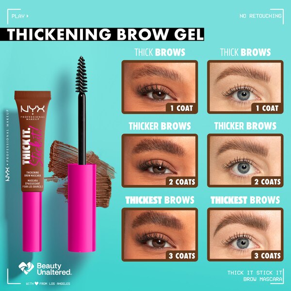 NYX Professional Makeup Thick It Stick It Vegan Brow Gel