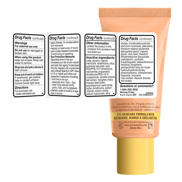 NYX Professional Makeup Buttermelt Glaze Skin Tint, SPF 30