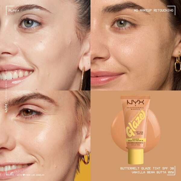 NYX Professional Makeup Buttermelt Glaze Skin Tint, SPF 30