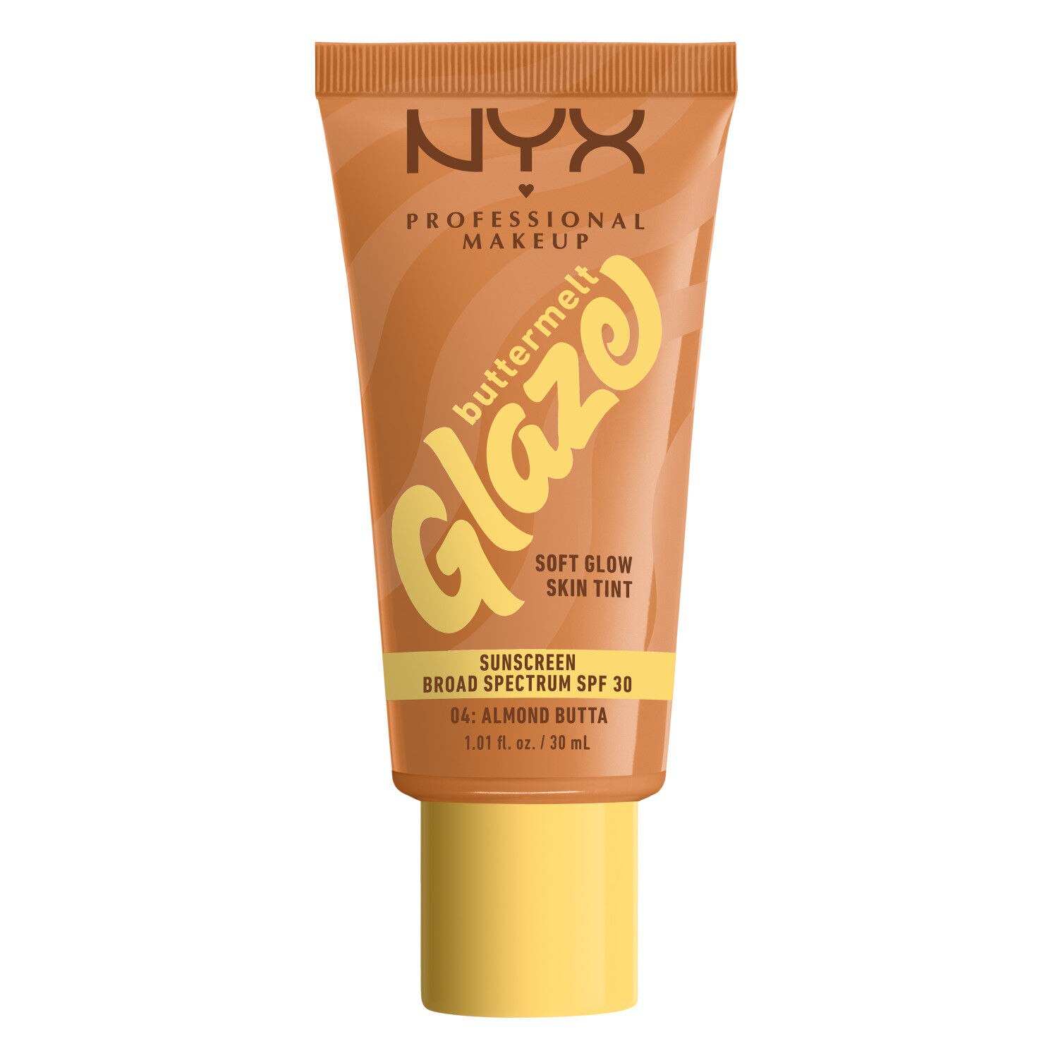 NYX Professional Makeup Buttermelt Glaze Skin Tint, SPF 30, Almond Butta