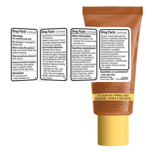NYX Professional Makeup Buttermelt Glaze Skin Tint, SPF 30
