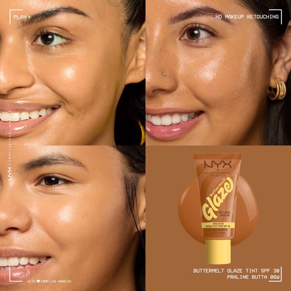 NYX Professional Makeup Buttermelt Glaze Skin Tint, SPF 30