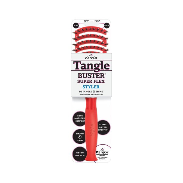 Kareco Tangle Buster Superflex Styler, Red