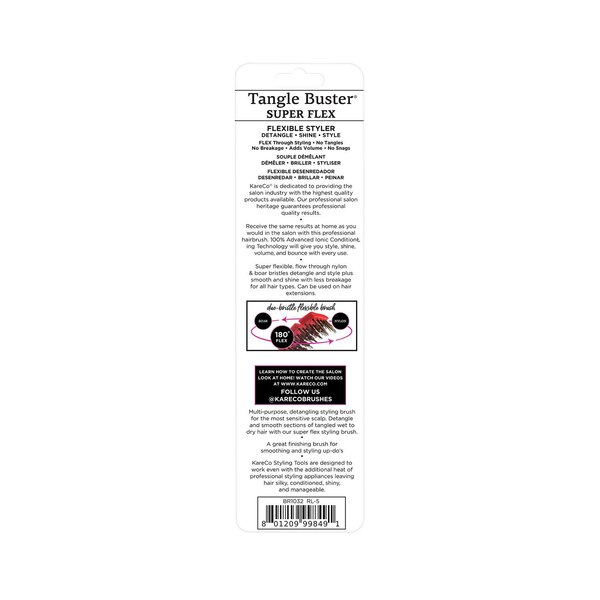 Kareco Tangle Buster Superflex Styler, Red
