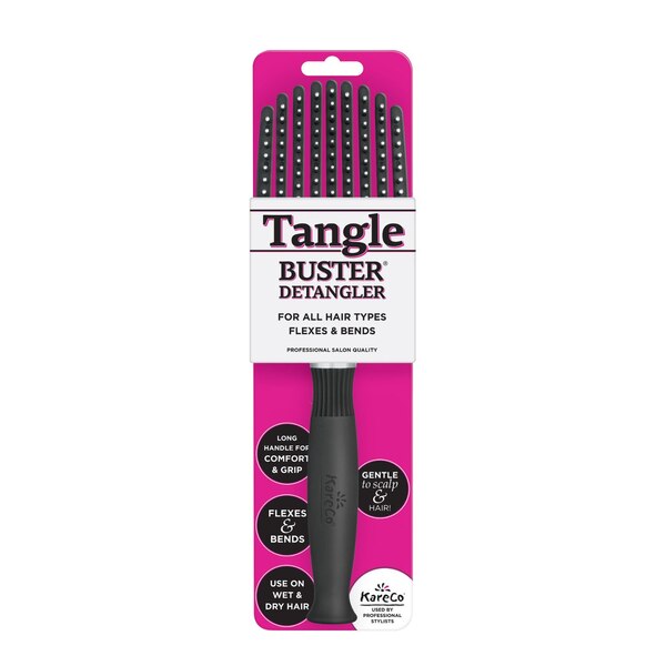 KareCo Tangle Buster Hair Brush, Black