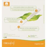 Organyc Organic Cotton Organic-Based Compact Applicator Tampons for Sensitive Skin, Super Plus, 16 CT, thumbnail image