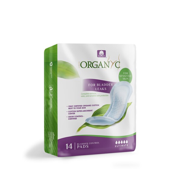 Organyc 100% Organic Cotton Pads for Bladder Leaks Ultimate Absorbancy