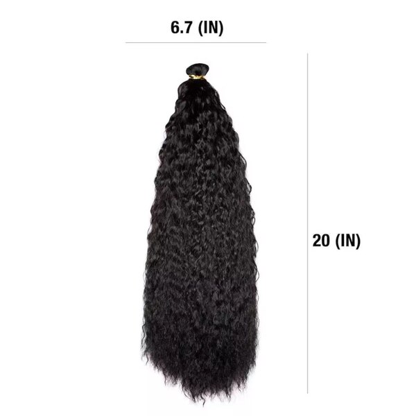 Darling Deep Wave Wrap Around Ponytail, 1B Black, 20 IN