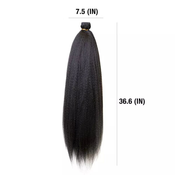 Darling Kinky Straight Wrap Around Ponytail, 1B Black, 26 IN