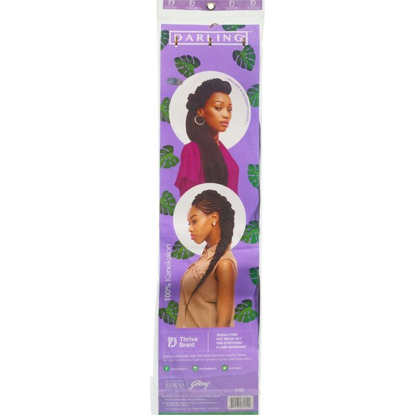 Darling Pre-Stretched Thrive Braid Hair, 1B Black, 52 IN, 3 CT