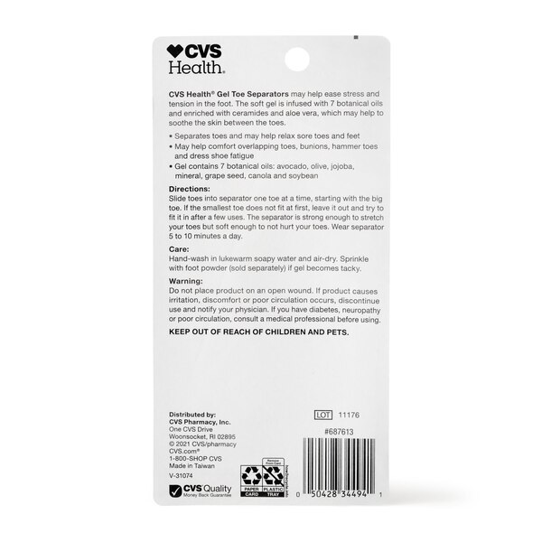 CVS Health Gel Toe Separator, 1 CT