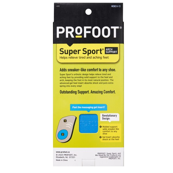 Profoot Super Sport Arch Support, Men's Size 8-13