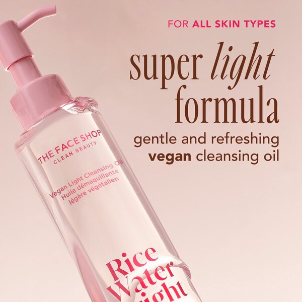 The Face Shop Rice Water Bright Light Cleansing Oil, Vegan, 5 OZ
