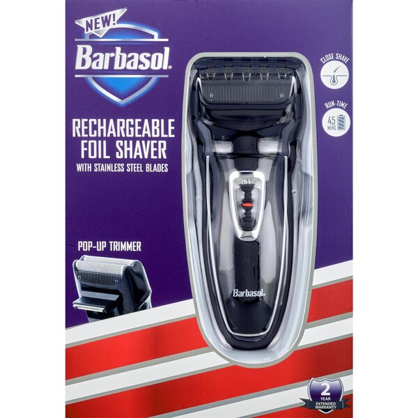 Barbasol Rechargeable Foil Shaver With Stainless Steel Blade 