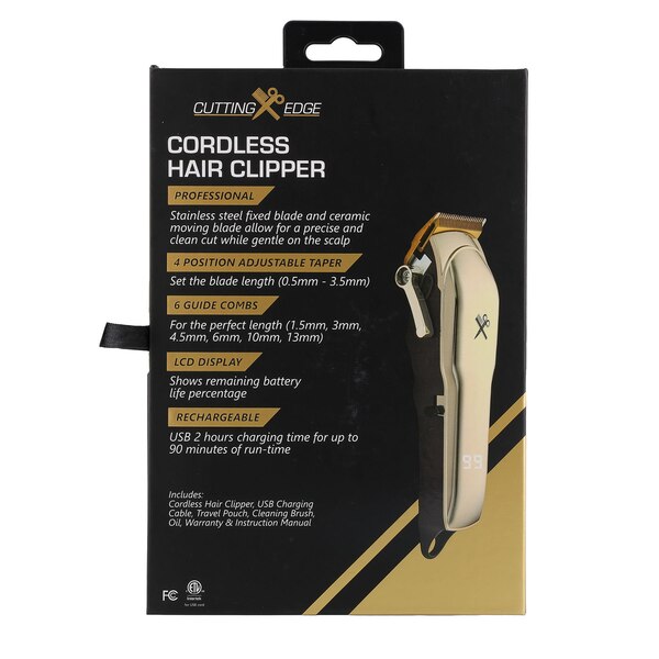 Cutting Edge Formulations Rechargeable Cordless Hair Clipper 