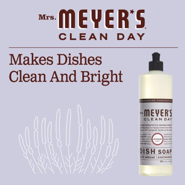 Mrs. Meyer's Clean Day Liquid Dish Soap, 16 OZ