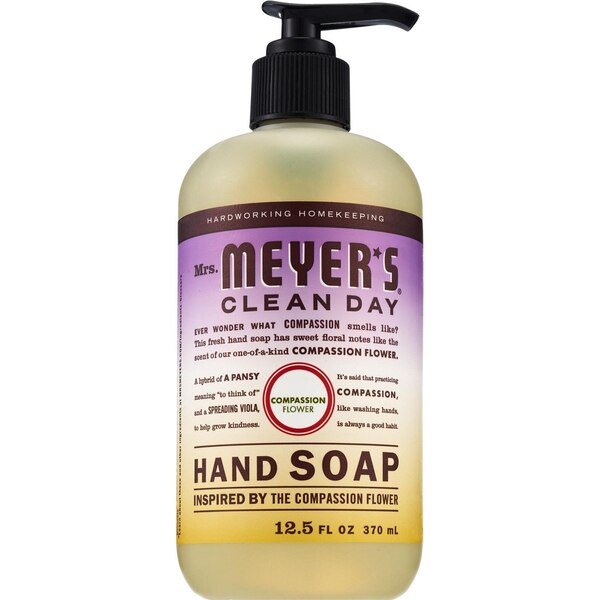 Mrs. Meyer's Clean Day Liquid Hand Soap, Compassion Flower, 12.5 OZ