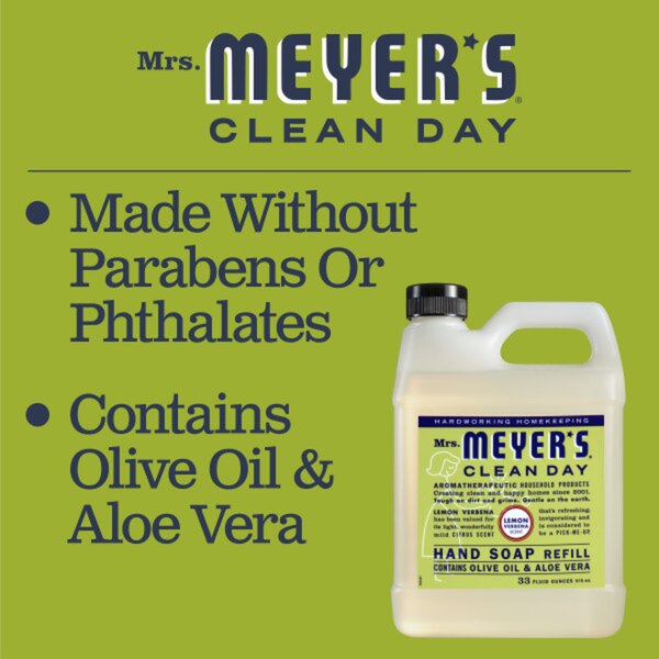 Mrs. Meyer's Clean Day Liquid Hand Soap Refill Bottle, 33 OZ
