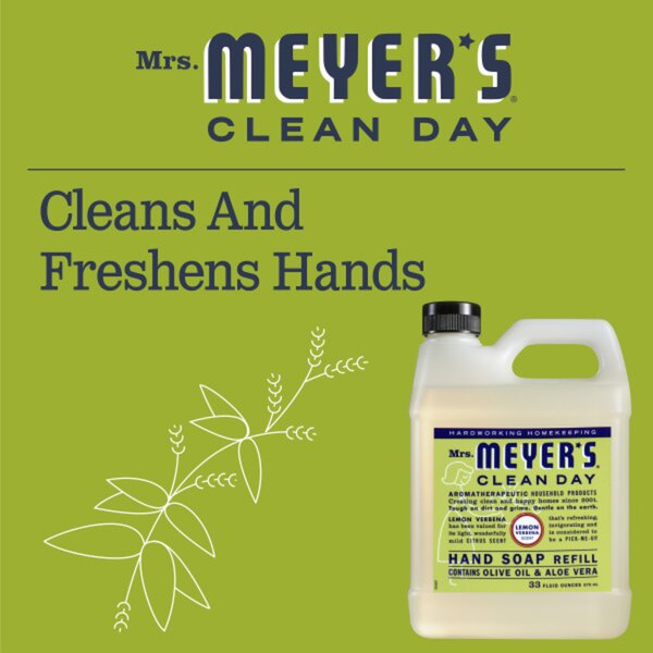 Mrs. Meyer's Clean Day Liquid Hand Soap Refill Bottle, 33 OZ