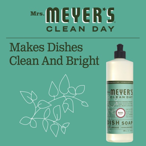 Mrs. Meyer's Clean Day Liquid Dish Soap, 16 oz