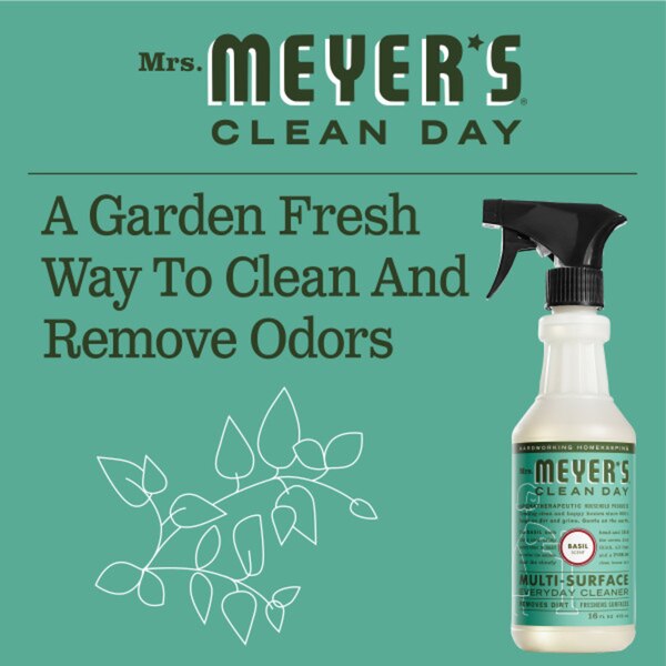 Mrs. Meyer's Clean Day Multi Surface Everyday Cleaner, Basil, 16 OZ