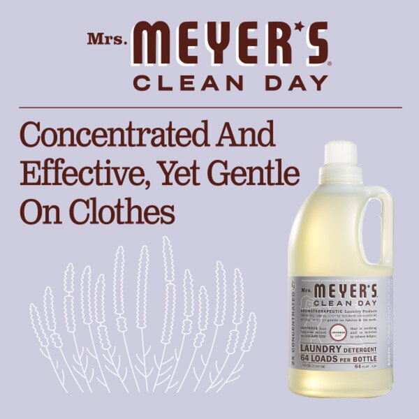 Mrs. Meyer's Clean Day Laundry Detergent Bottle, Lavender, 64 oz