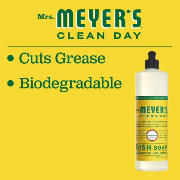 Mrs. Meyer's Clean Day Liquid Dish Soap, Honeysuckle, 16 oz