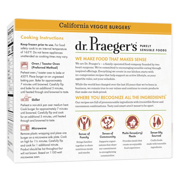 Dr.Praegers California Veggie Burger, 4 ct, 10 oz